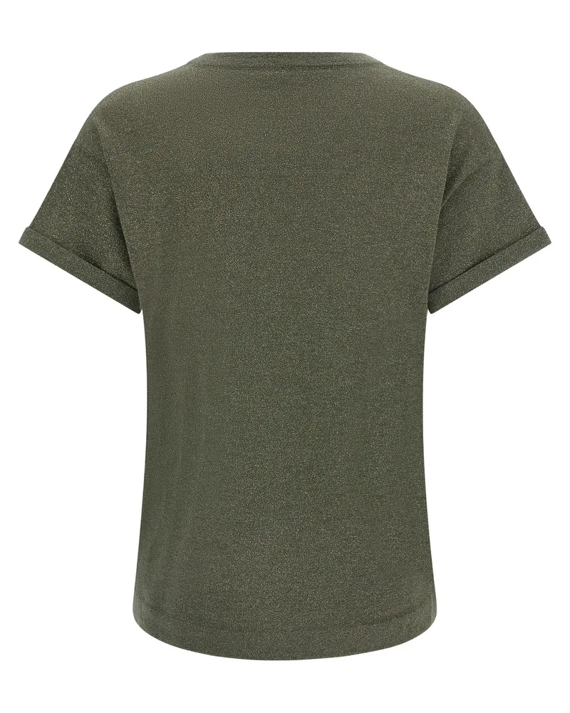Brunello Cucinelli Cashmere Silk Blend T-Shirt Bicolor
