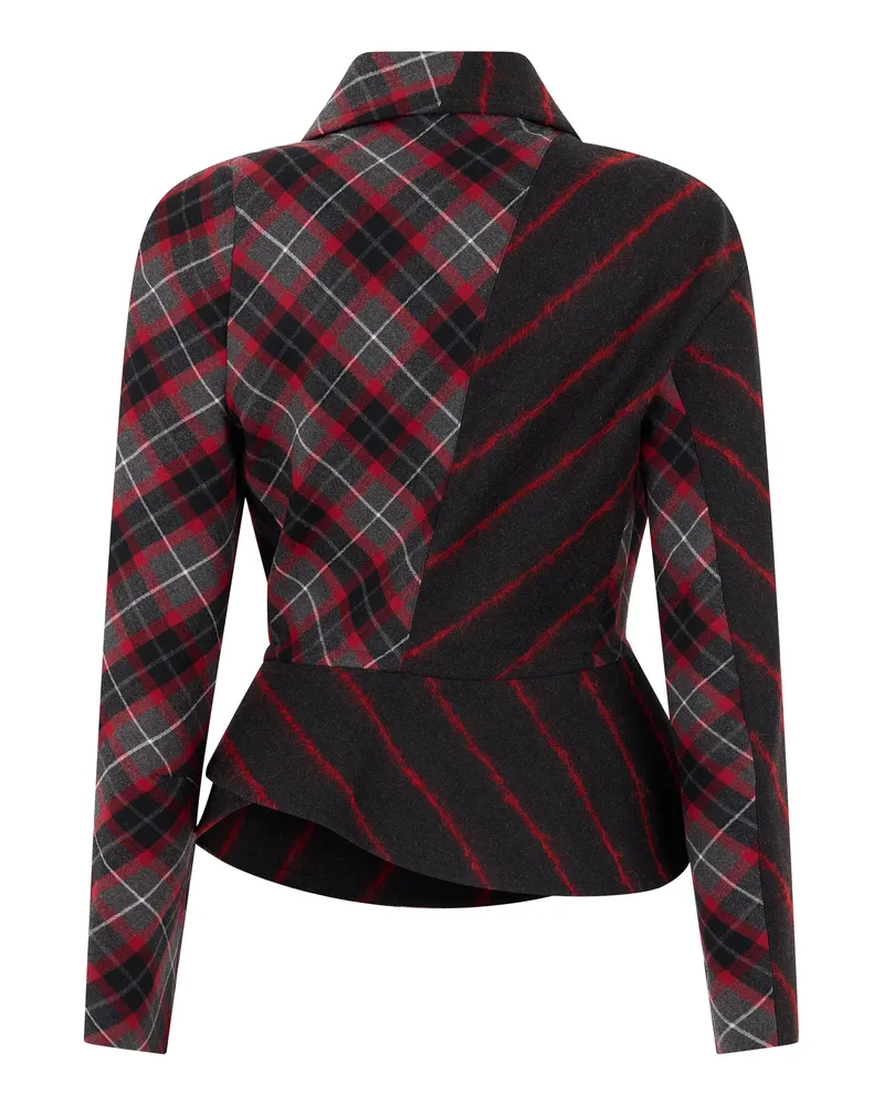 Vivienne Westwood Tartan Virgin Wool Blazer — Red 