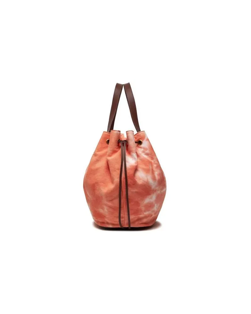 Pinko Women's Tote Bag Orange Cotton - Tote-Bags Orange