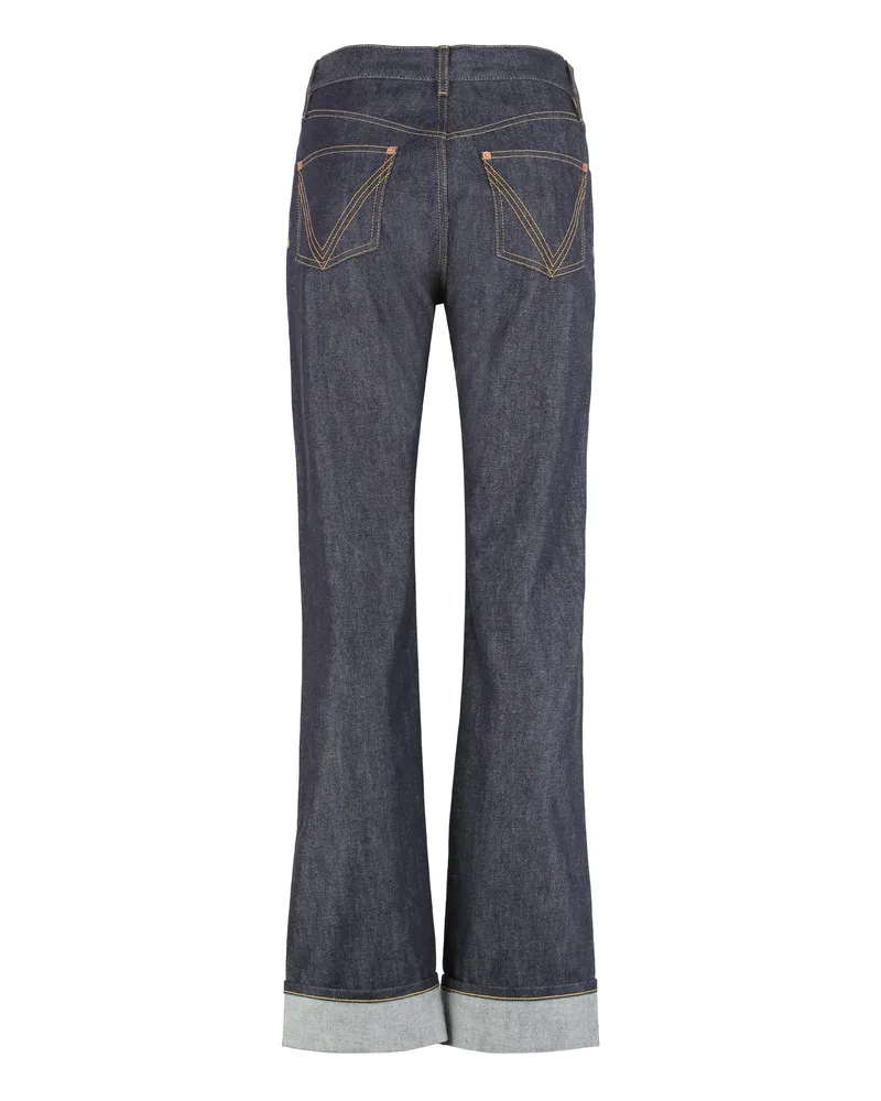 Bottega Veneta Women's Straight-Leg Jeans Indigo Cotton Indigo