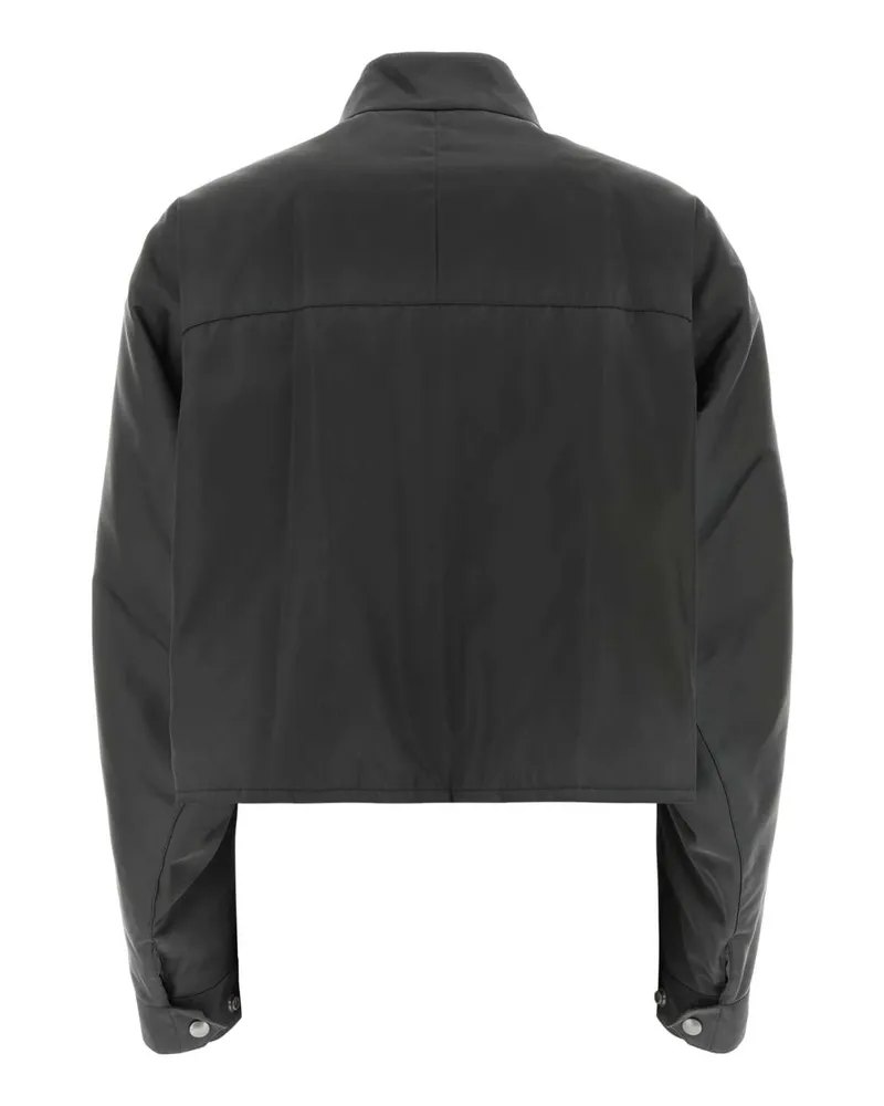 Prada Women's Charcoal Re-Nylon Jacket Piombo Giubbini Gray