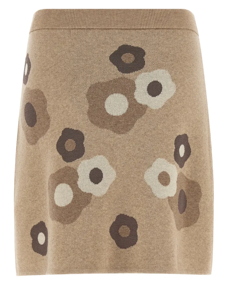Kenzo Hana Dots Skirt — Beige Beige
