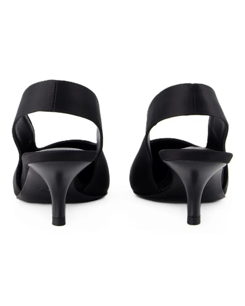 Totême Women's Classic Slingbacks -  Silk Black Shoes Flat-Shoes Black