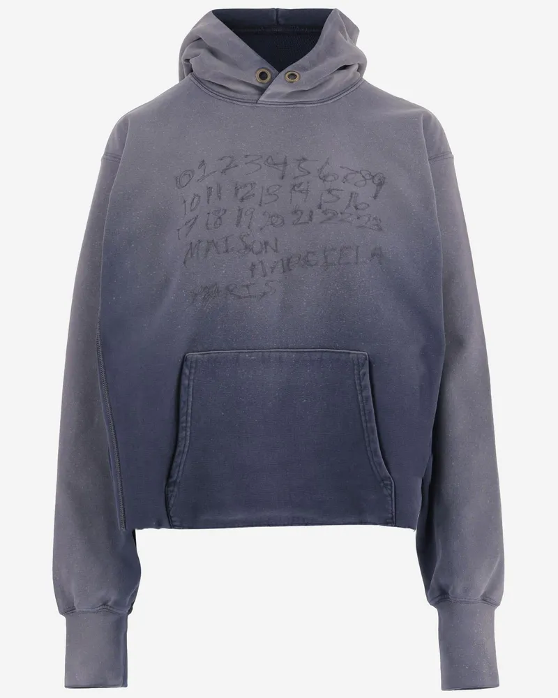 Maison Margiela Faded Cotton Hoodie — Gray Gray