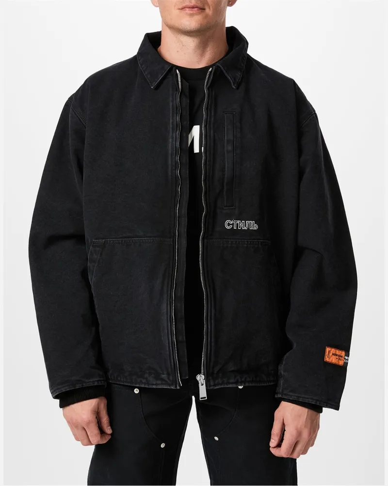 Heron Preston Men's Ctnmb Canvas Padded Jacket Black Clothing > Coats Black