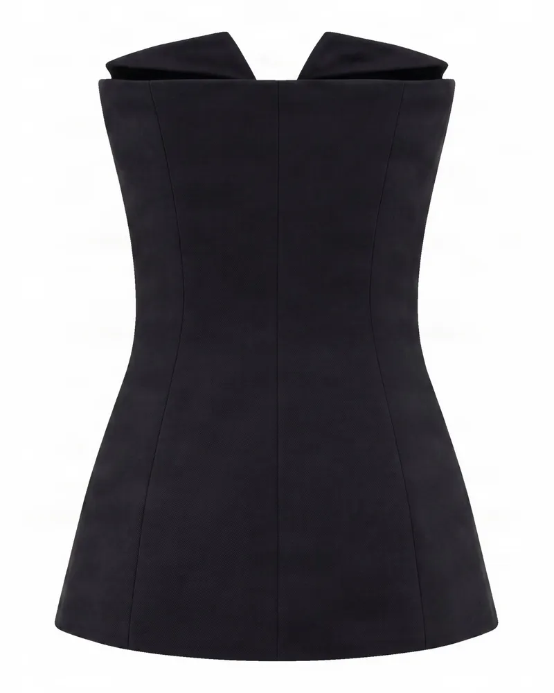 P.A.R.O.S.H. Double-Breasted Virgin Wool Waistcoat — Black Black