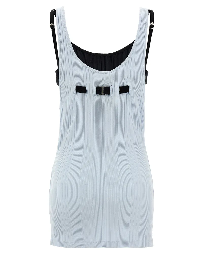 ATTICO Women's Blue Cotton Tank Tops Blue