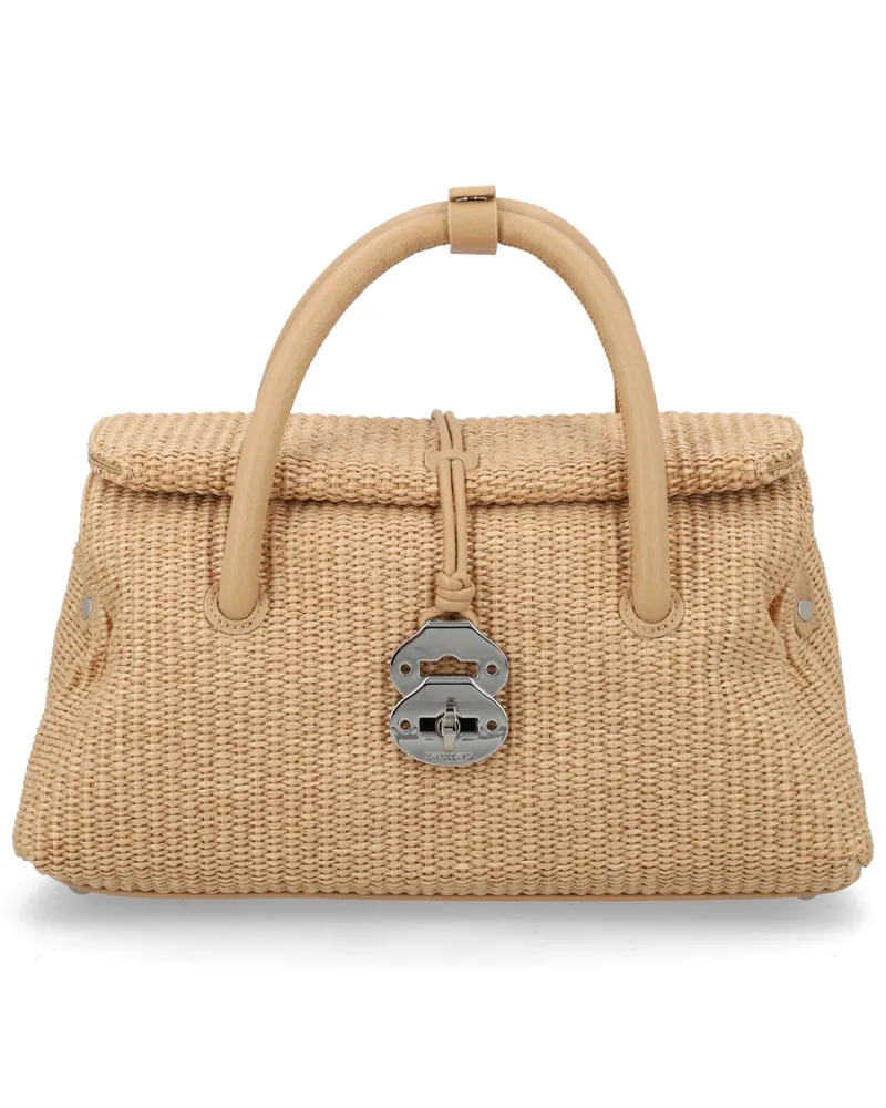 Zanellato Women's Handbag Dotta Vimini Beige Polyester Handbags Hand Bags Beige