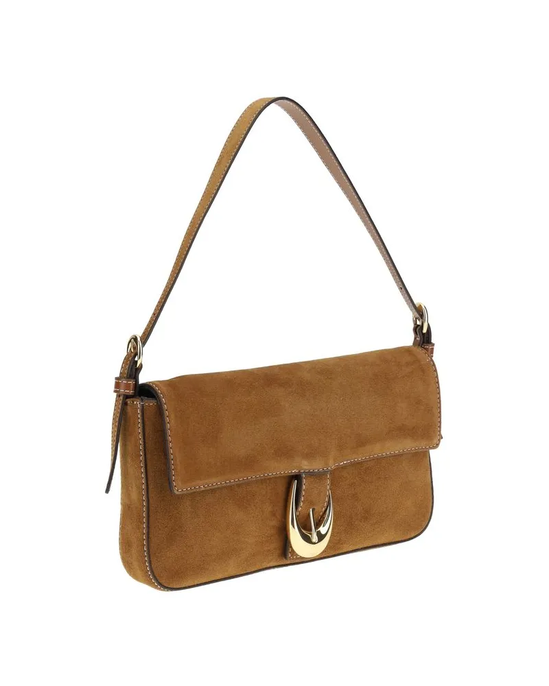 STAUD Women's Brown Calf Leather Bos Taurus Shoulder Bag Brown