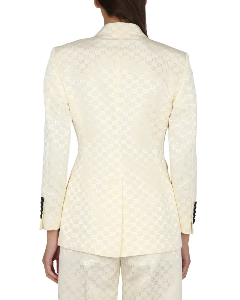 Gucci Cotton-Viscose Blend Jacket — Beige Beige