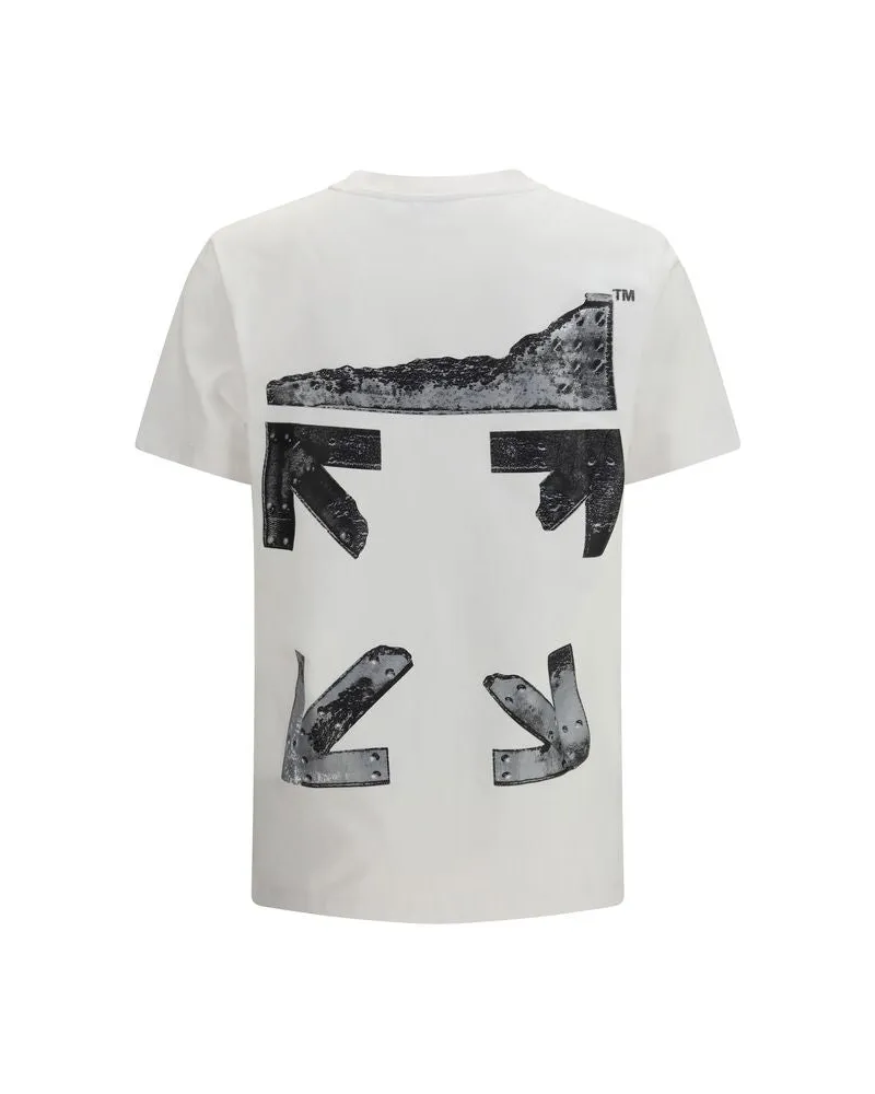 OFF-WHITE Men White Cotton T-Shirt White