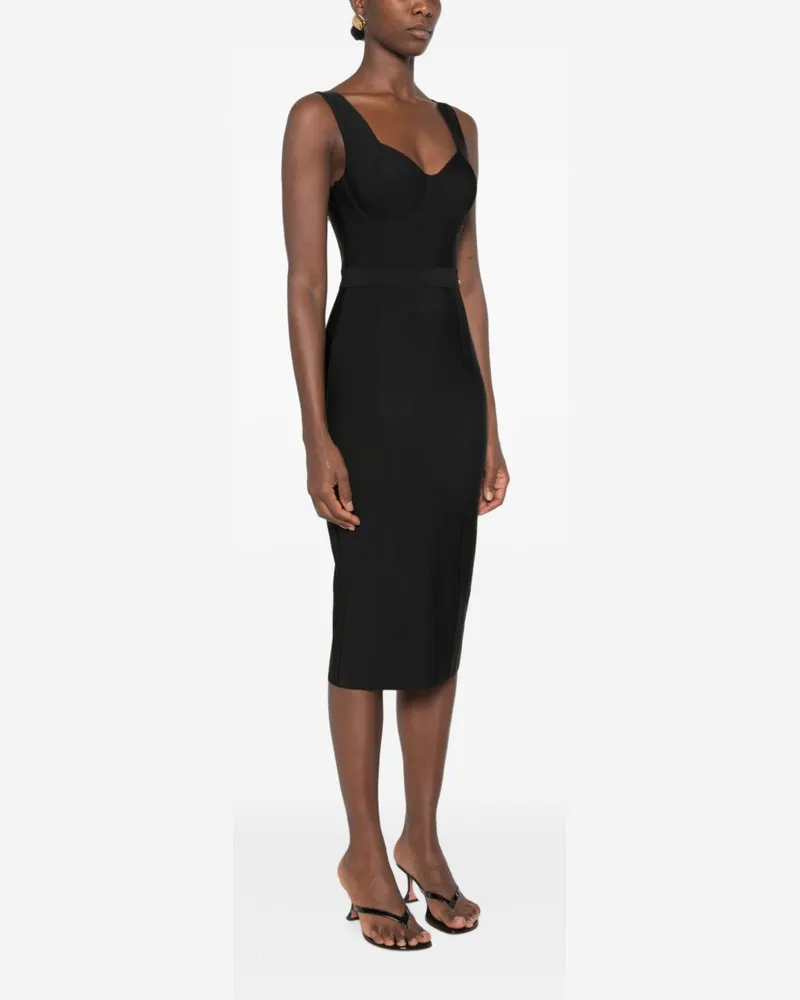 Elisabetta Franchi Sweetheart Neckline Dress — Black Black