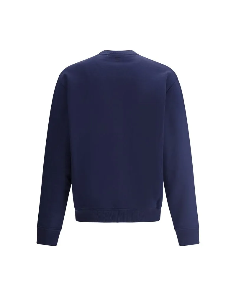 AMI Paris Men's Blue Cotton Sweatshirt Clothing Blue