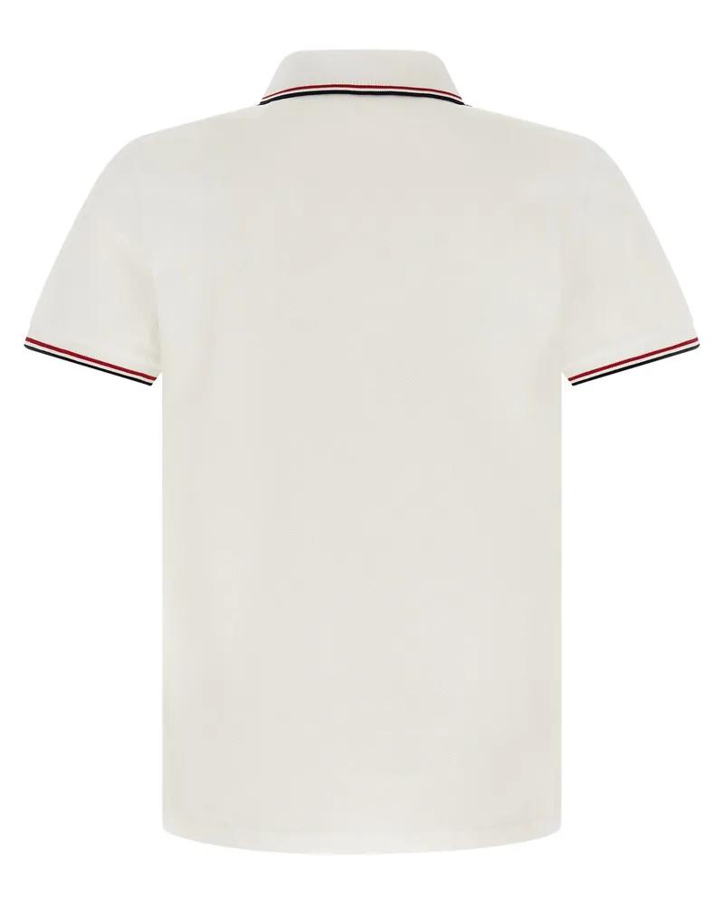 Moncler Men's White Cotton Polo Shirt White