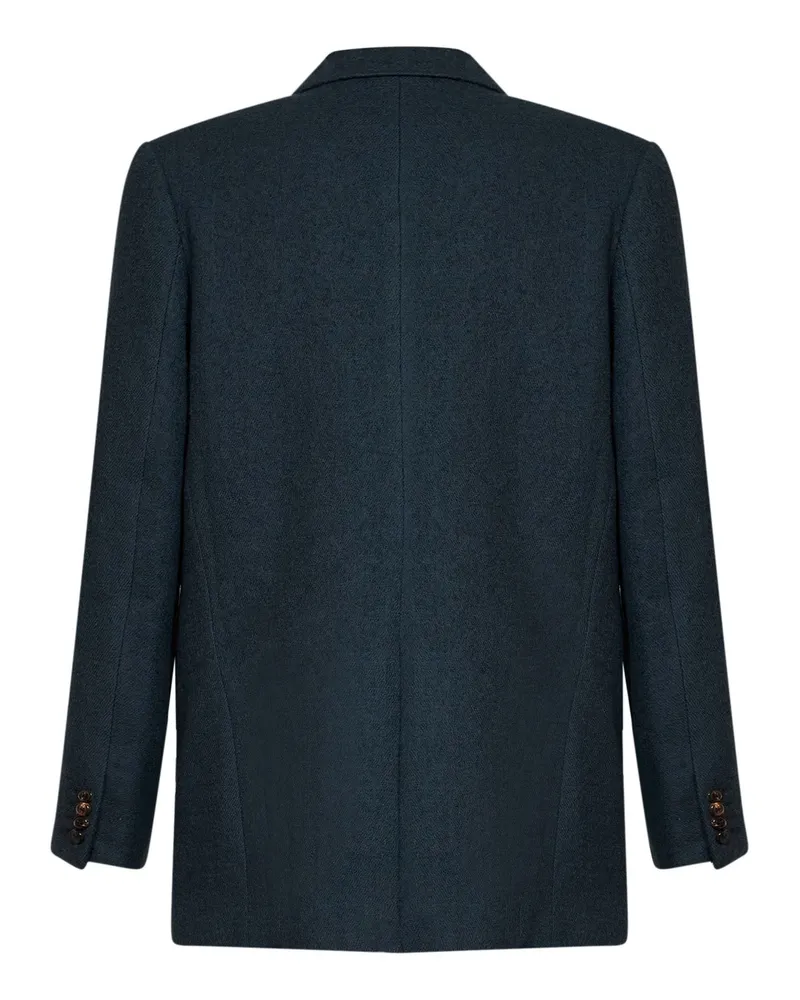 Dries van Noten Men's Double-Breasted Jacket Bosier Bottle Green Wool Green