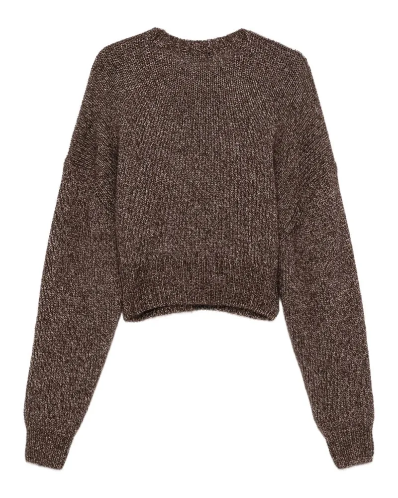 MRZ Wool-Blend Crewneck Sweater — Brown Brown