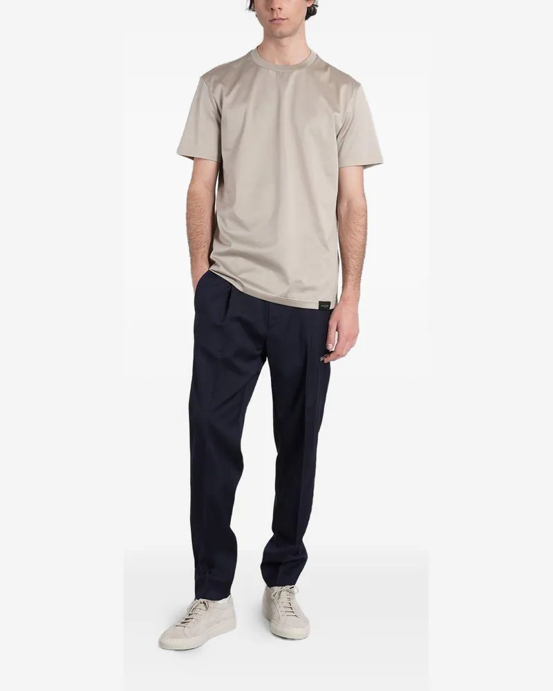 Low Brand Cotton Crewneck T-Shirt — Gray Gray