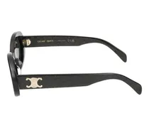 CL40194U Oval Frame Sunglasses — Black