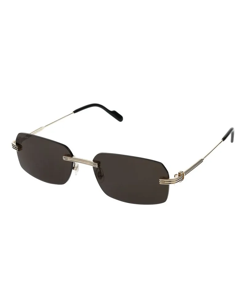 Cartier Men's Sunglasses  Ct0271s 001 Gold Grey 17-145 Metal Gold