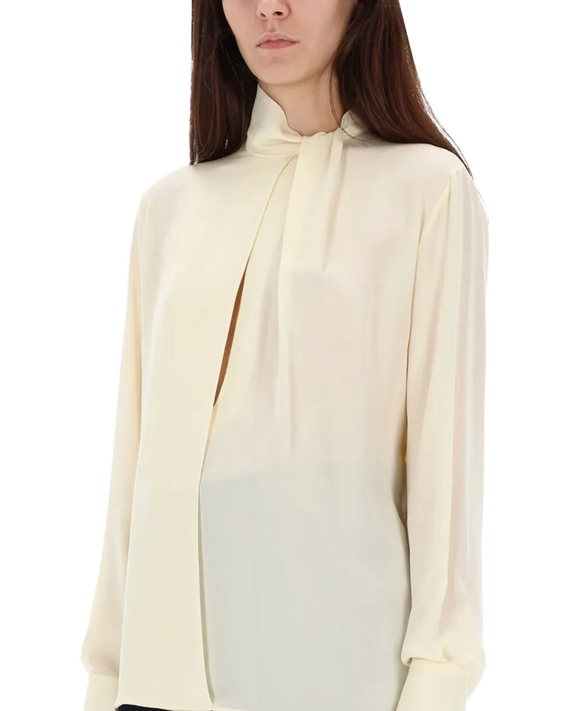 Tom Ford Silk Georgette Blouse — White White