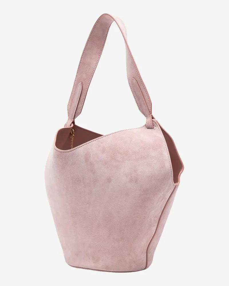 KHAITE Women's Shoulder Bag Lotus Mini Suede Pink Baby Calfskin Pink