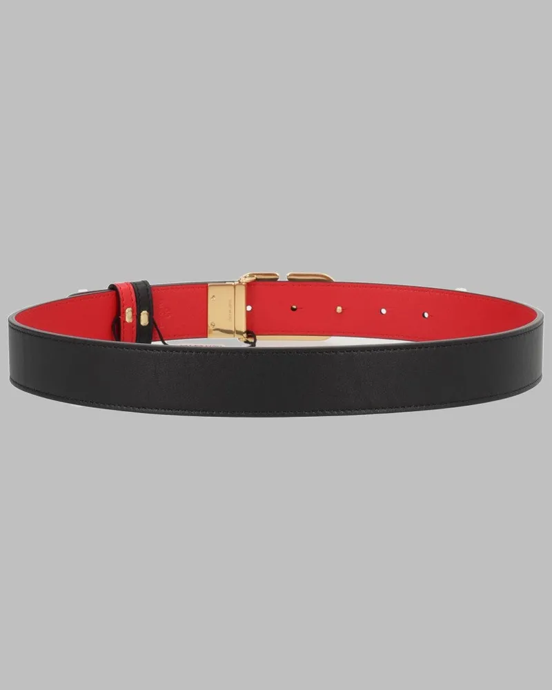 Valentino Garavani Reversible VLogo Signature Belt — Black Black