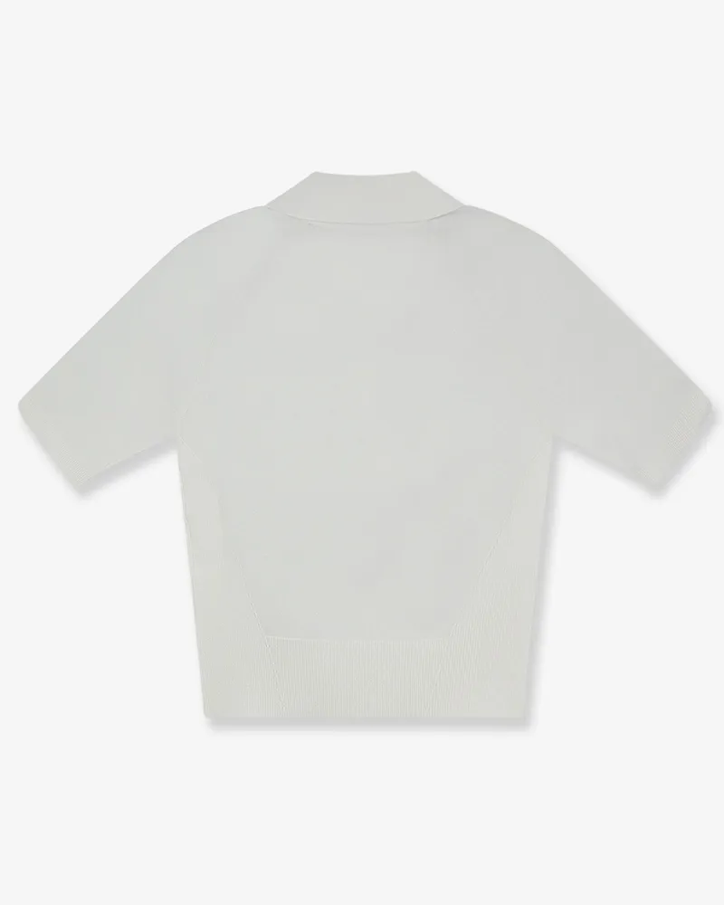 Givenchy Women Polo Shirt Cropped Cotton-Silk White Tops White