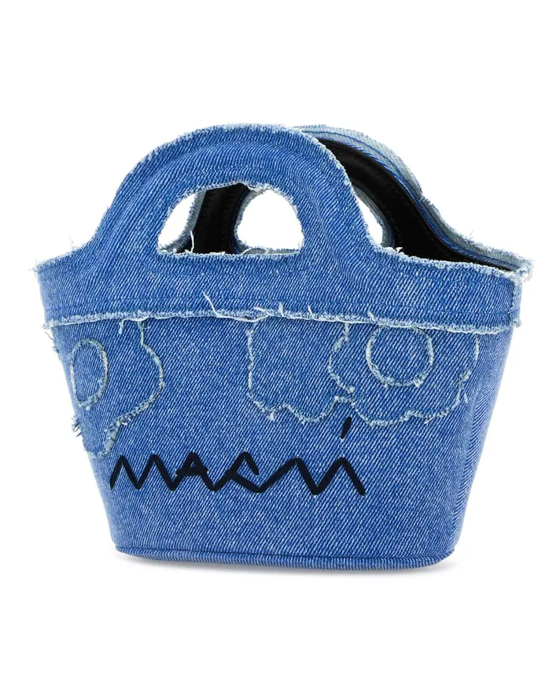 Marni Women's Denim Micro Tropicalia Handbag Cobalt Borse A Mano Blue