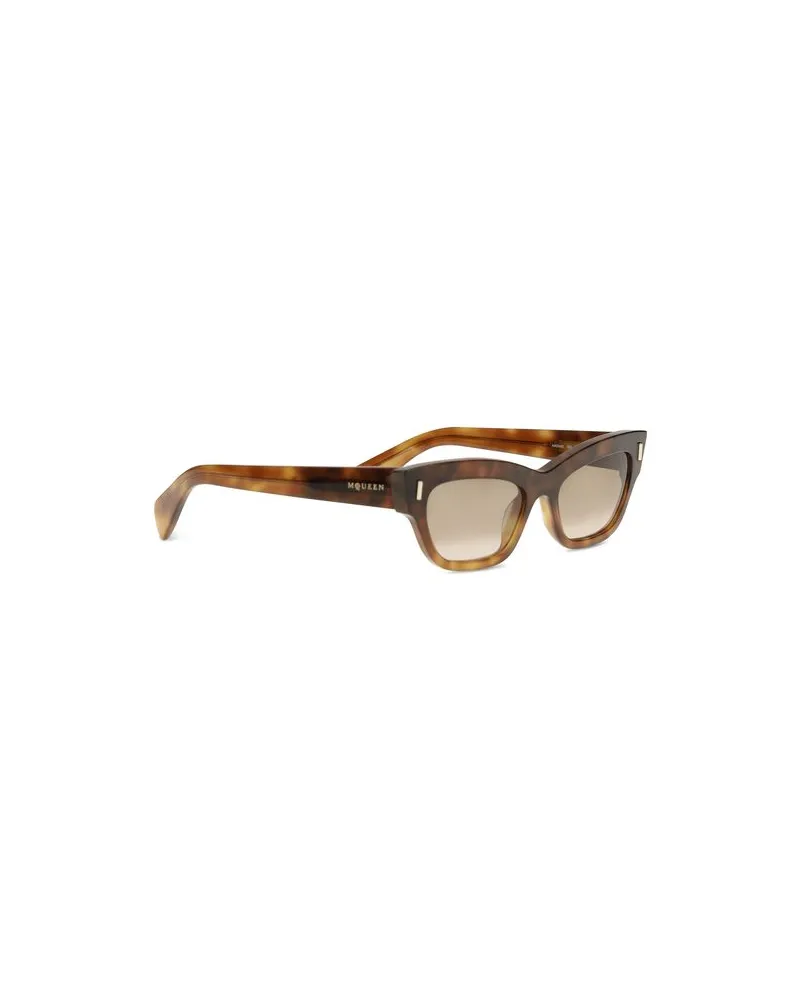 Alexander McQueen Women's Brown Acetate Sunglasses Brown