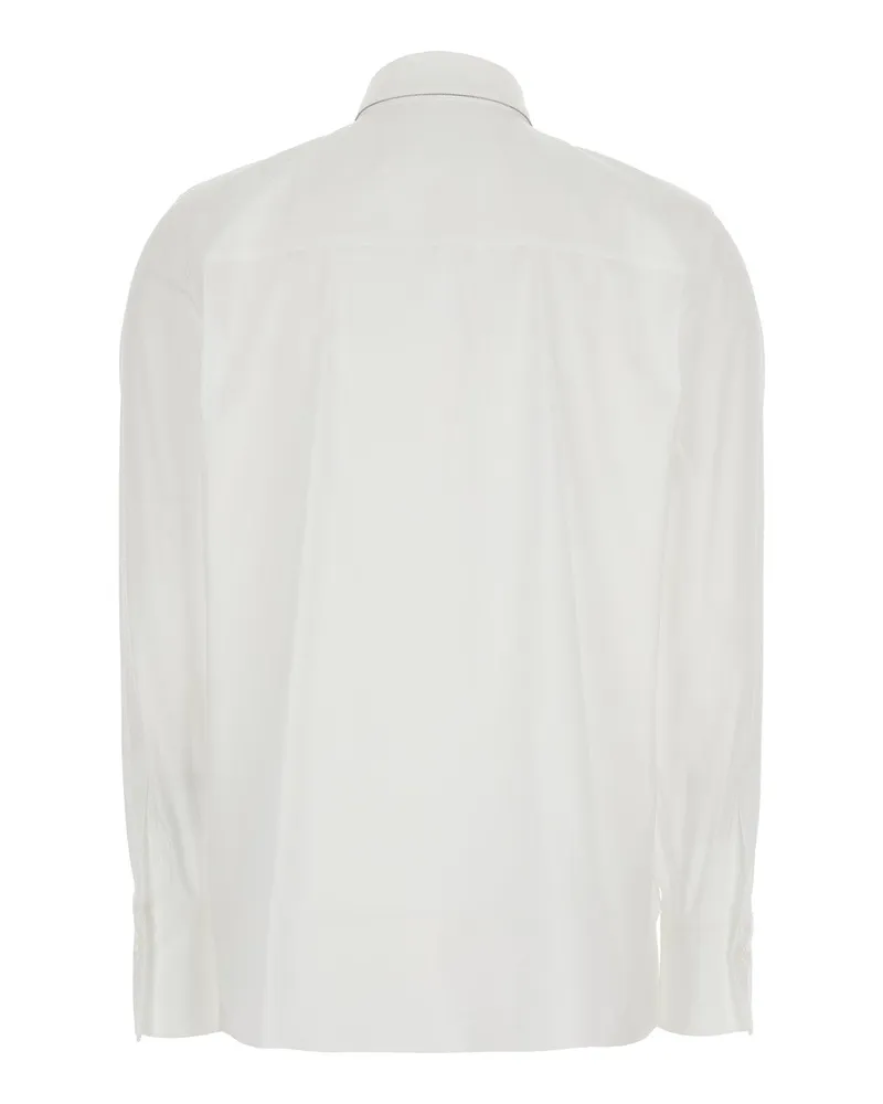Brunello Cucinelli Women's Shirt Pointed Collar White Blouses White