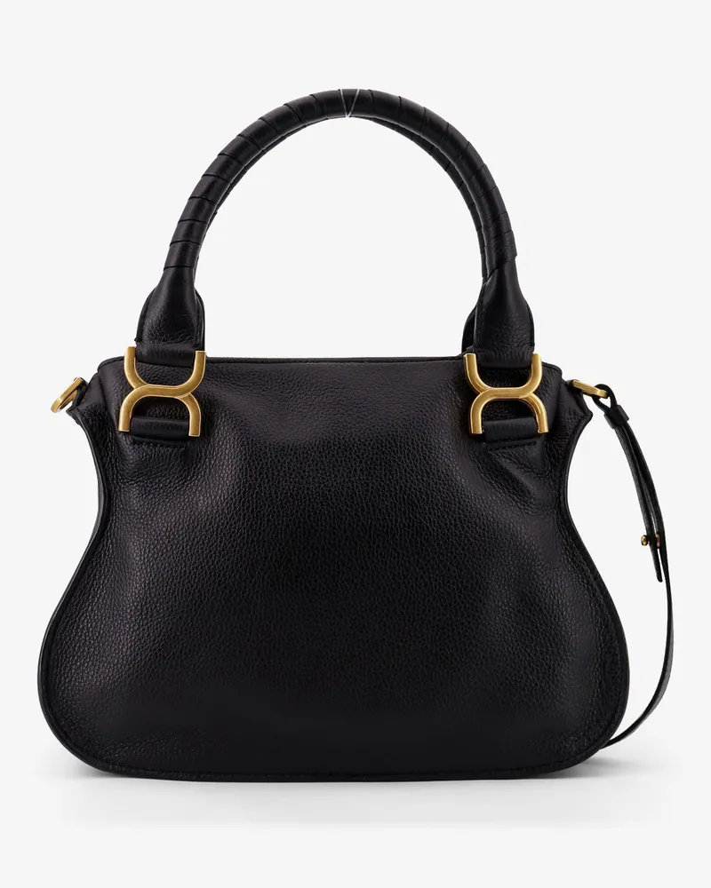 Chloé Women's Leather Shoulder Bag Marcie Small Black Black