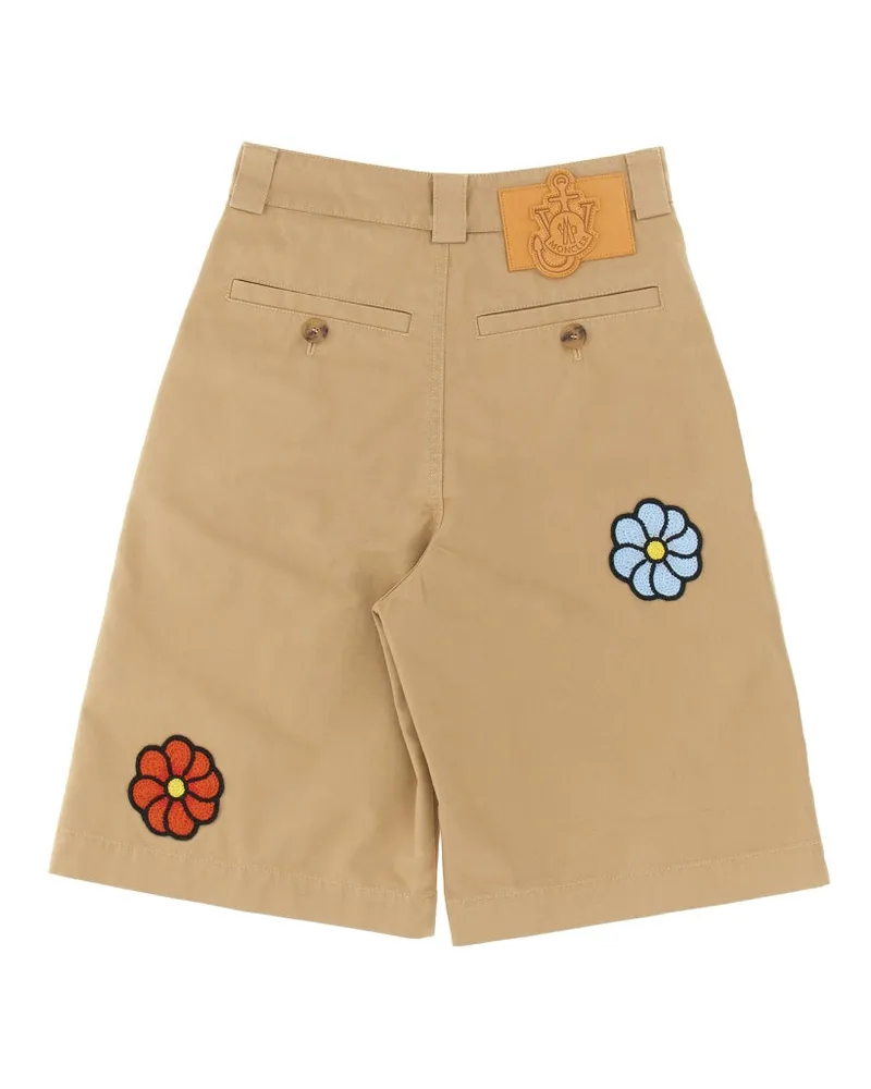 Moncler Cotton Bermuda Shorts — Beige Beige