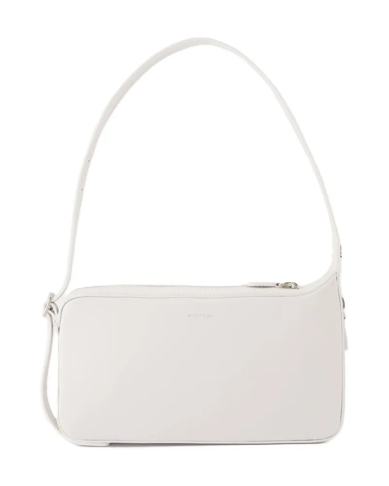 Courrèges Women's One Racer Baguette Shoulder Bag -  Leather White Calfskin Shoulder-Hobo-Bags White