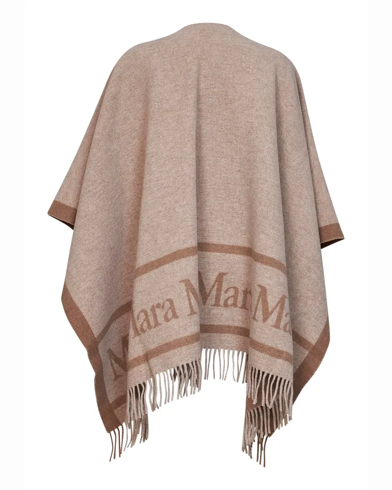 Max Mara Women's Poncho Hilde Brown Wool Capes Jacket Brown