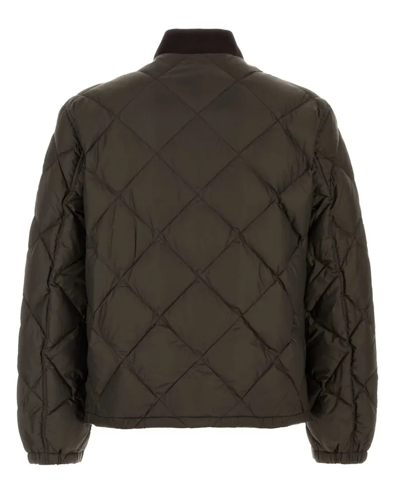 Prada Quilted Recycled Polyester Down Jacket — Green Green