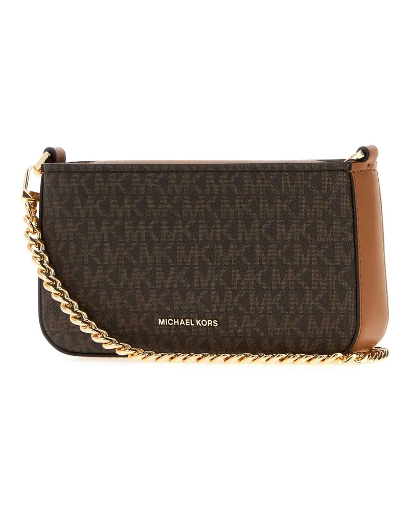 Michael Kors Women's Printed Canvas Bryant Shoulder Bag Brnacorn Borse A Mano Brown