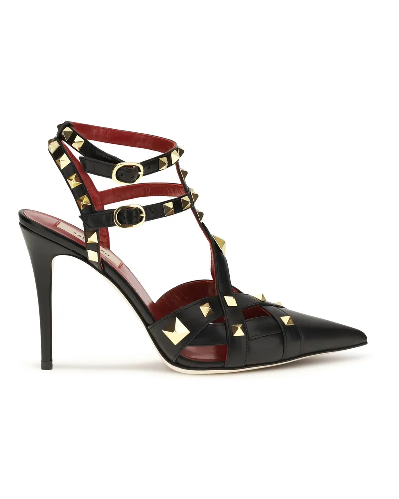 Valentino Garavani Women's Studdy Décolleté Kidskin Nero Goatskin-Hircus Goatskin Sandal Goatskin/hircus Black