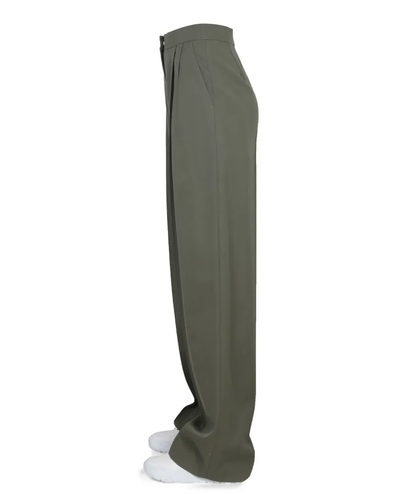 Alexander McQueen Wool Trousers — Green 