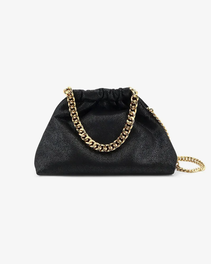 Stella McCartney Women's Shoulder Bag Falabella Mini Shaggy Deer Black Fabric Black