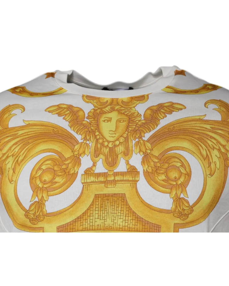 Versace Medusa Print T-Shirt — White White