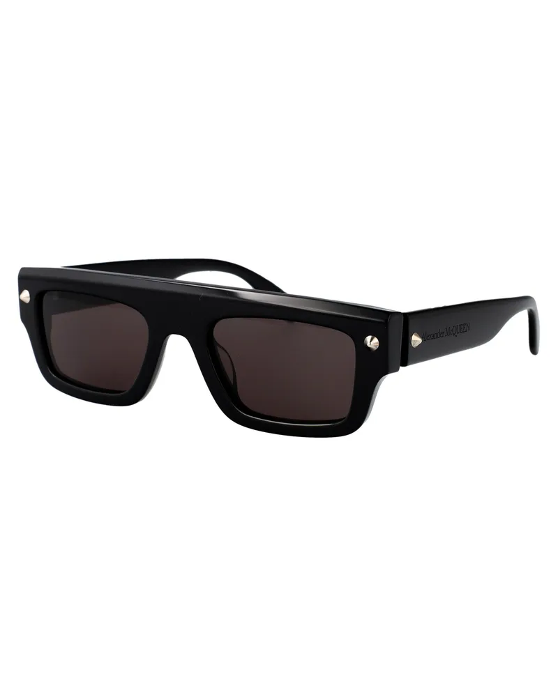 Alexander McQueen Unisex Sunglasses Black-Grey Acetate Black-Black-Grey Black/black/grey Black