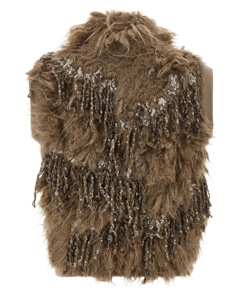 Brunello Cucinelli Vest — Taupe Taupe