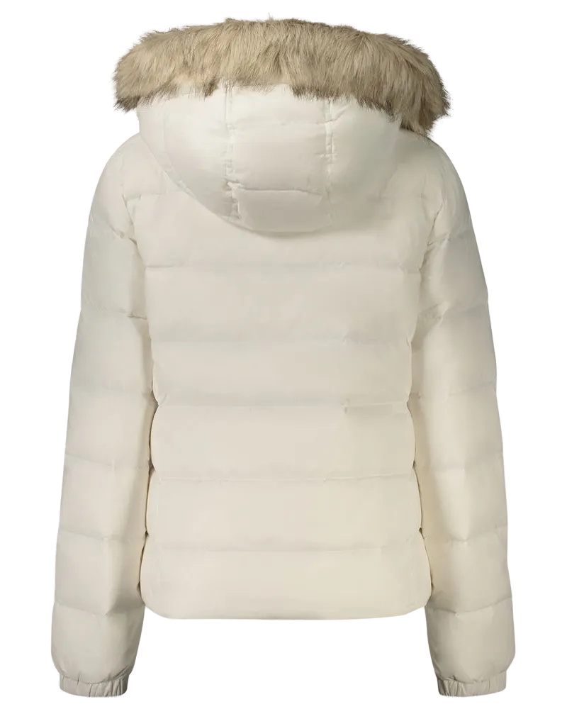 Tommy Hilfiger Removable Faux-Fur Hood Down Jacket — White White