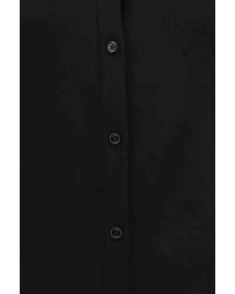 Totême Women's Viscose Shirt High Cuffs Black Black