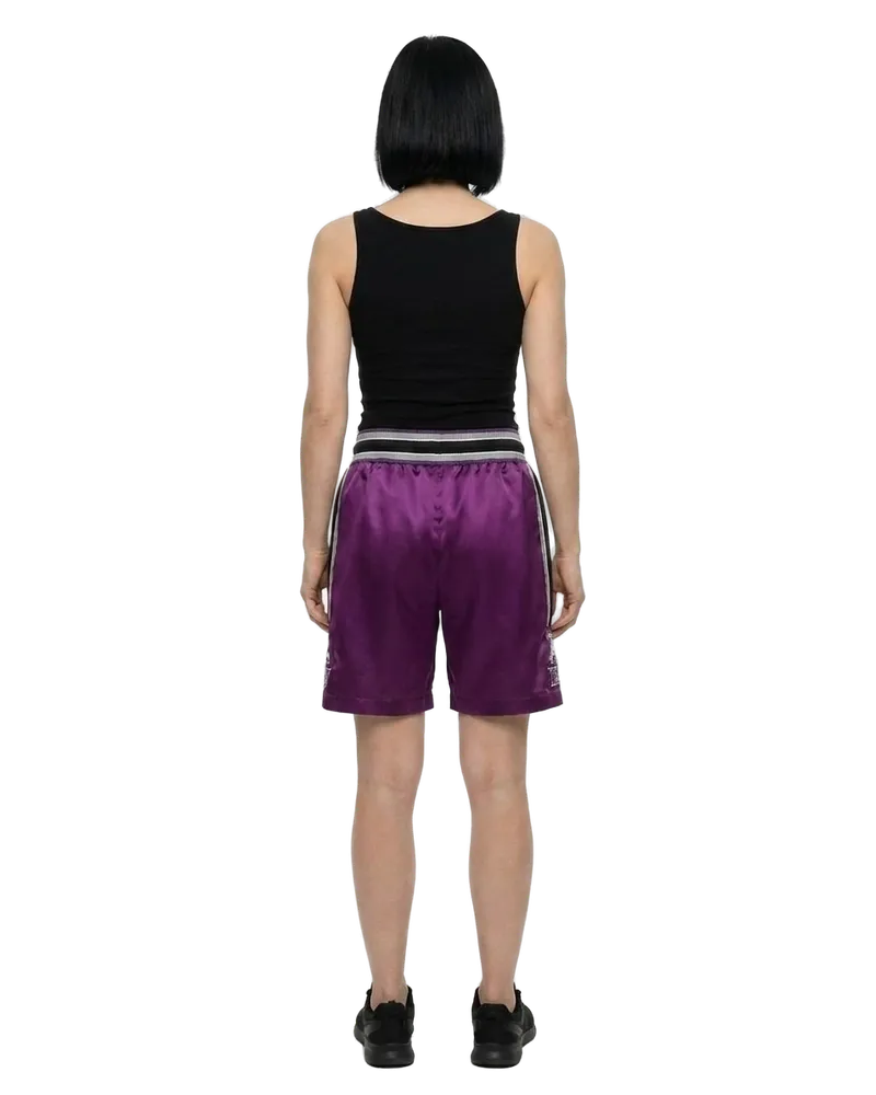 Dolce & Gabbana Women Purple Polyester Bermuda Shorts Purple