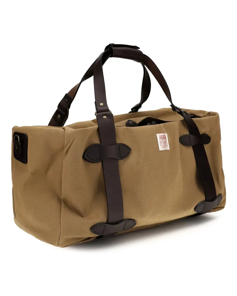 Filson Men's Medium Rugged Twill Travel Bag Tan Cotton Shoulder Suitcases Tan