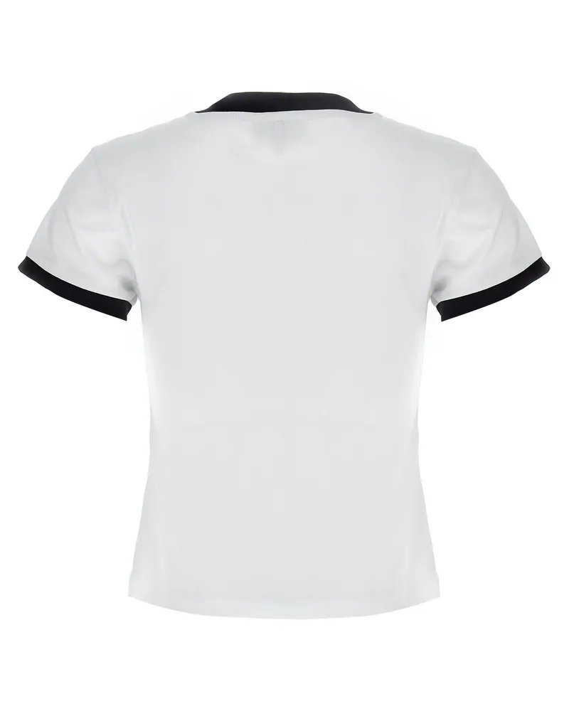 Ganni Bear-Print Organic Cotton T-Shirt — White White