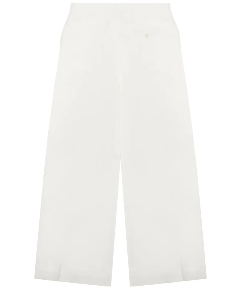 Alberta Ferretti Viscose Twill Trousers — White White