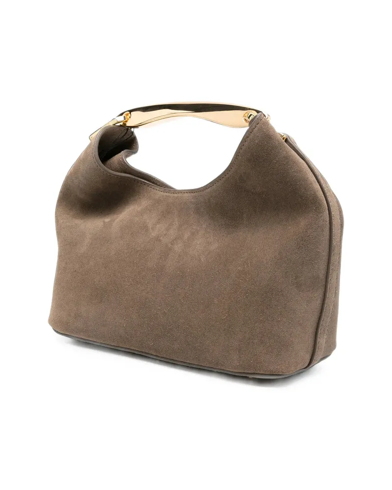 Elleme Small Boomerang Suede Shoulder Bag — Brown Brown