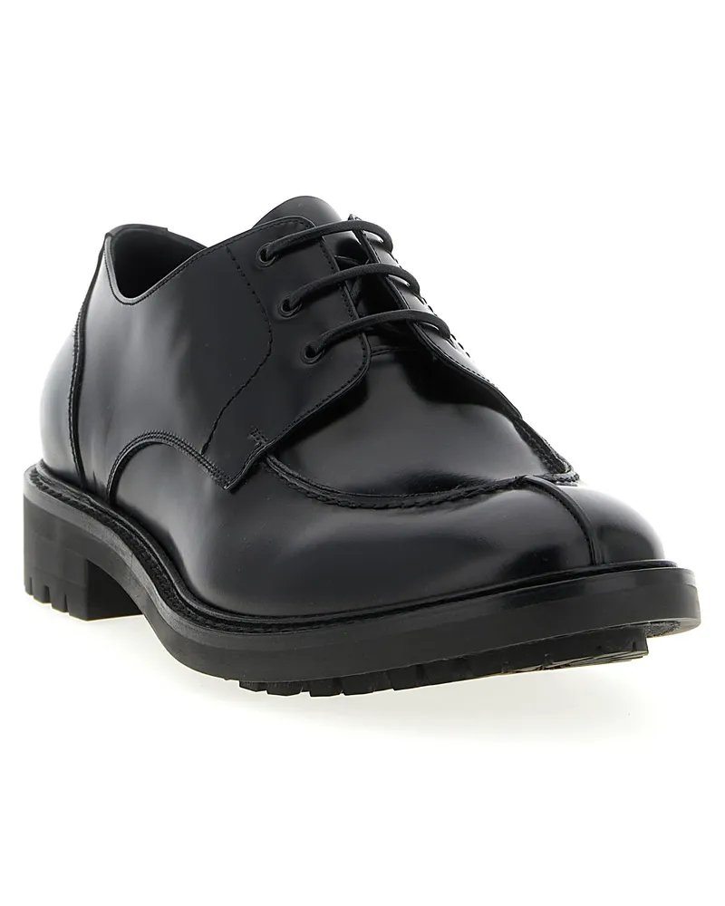 Saint Laurent Men's Black Calfskin Oxfords And Derbies Shoe Black